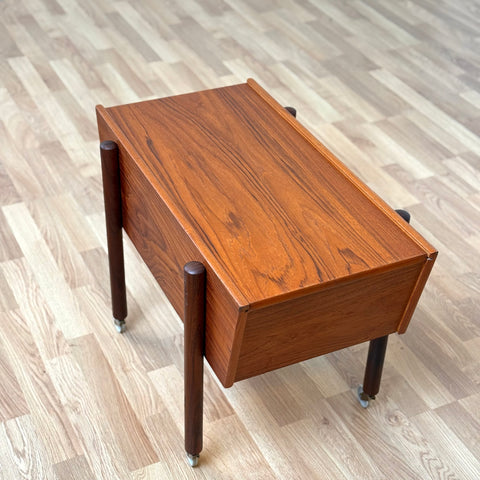 Side table / Sewing table in teak, 1950s-60s, Denmark