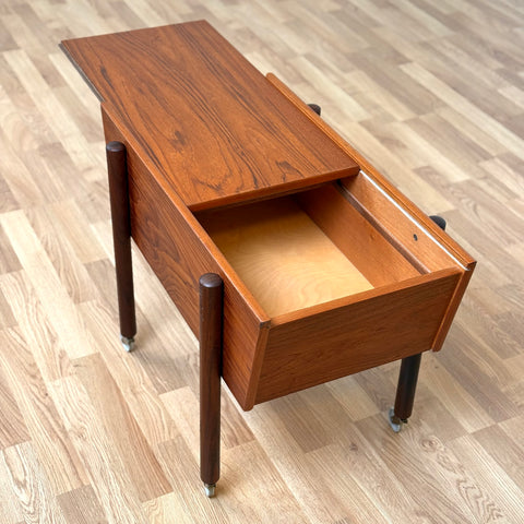 Side table / Sewing table in teak, 1950s-60s, Denmark